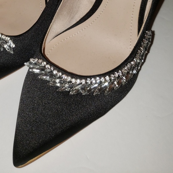 Brand New H&M black heels with crystals Size 5.5 - Picture 1 of 8